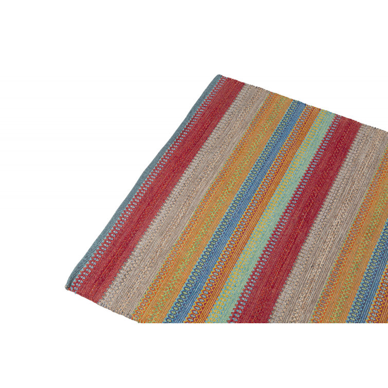 Natur Pur Laidley Cotton Red/Orange/Brown/Blue Indoor/Outdoor Rug